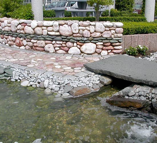 Mini doğal gölet ve çağlayan